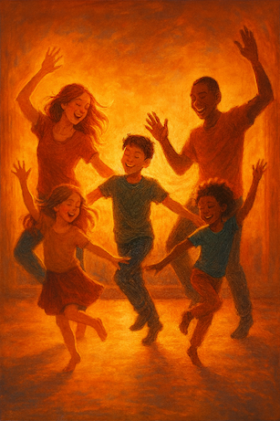 Wave Freies Tanzen Familie