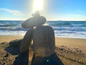 Entspannung, Gleichgewicht im Retreat Kreta